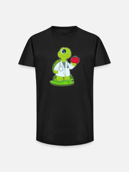 Turtle Doctor Stethoscope - Long Fit Men's T-Shirt - black