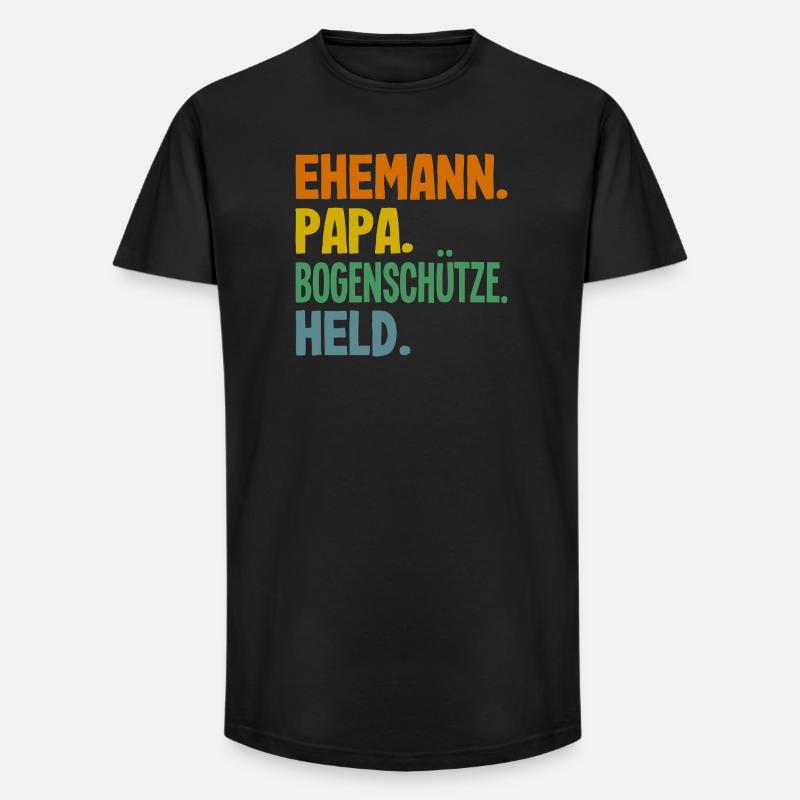 Bogenschießen Bogenschütze Geschenk - Long Fit Männer T-Shirt - Schwarz