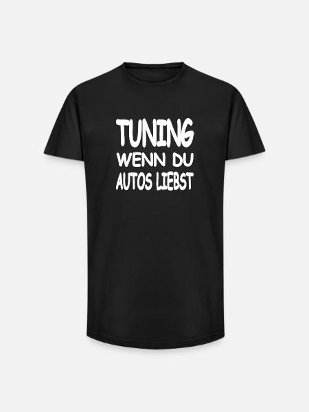 Tuning - Long Fit Männer T-Shirt - Schwarz