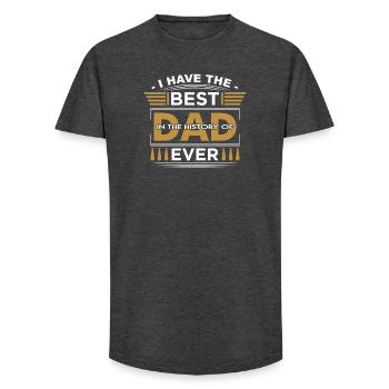 Bester Papa Der Welt Geschenke Vater Weihnachten - Long Fit Männer T-Shirt - Anthrazit - Vorne - AI Model Male 185 light (185cm)