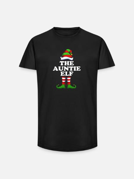 Aunt Elf Elf Christmas Gift - Long Fit Men's T-Shirt - black