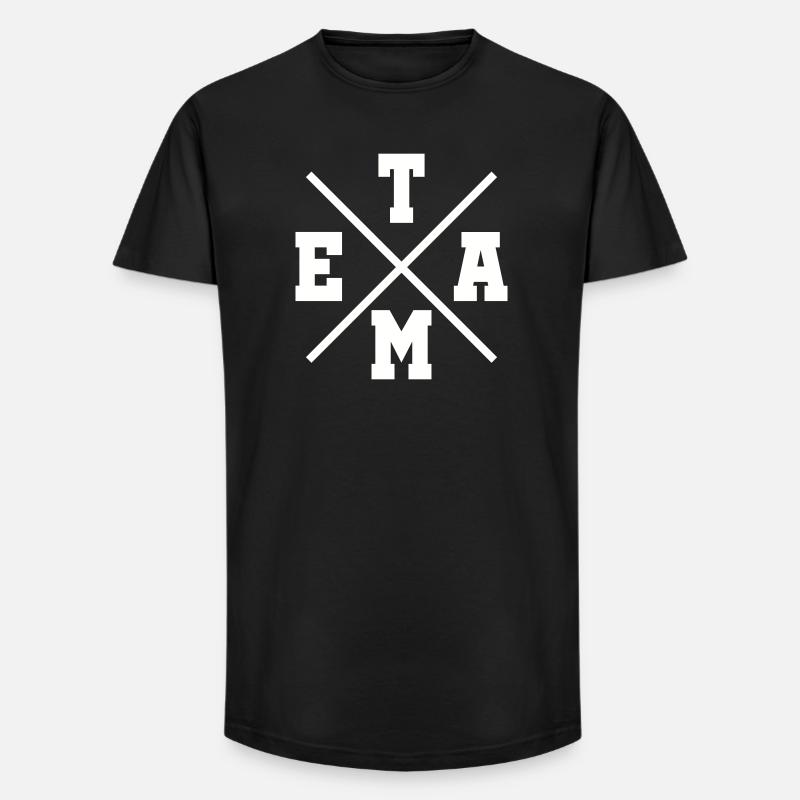 Team - Long Fit Männer T-Shirt - Schwarz