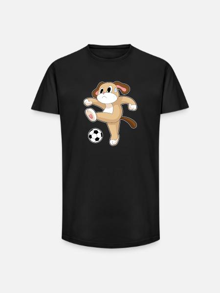 Dog Soccer Player Soccer - Long Fit Men's T-Shirt - black