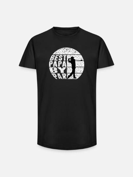 Best Dad Fishing Silhouette Tee Shirt - Long Fit Men's T-Shirt - black