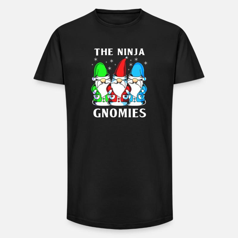Gnom Ninja - Long Fit Männer T-Shirt - Schwarz