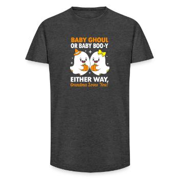 Sexe Révéler Halloween Babyshower - T-shirt coupe longue homme - charbon - Devant - AI Model Male 185 light (185cm)