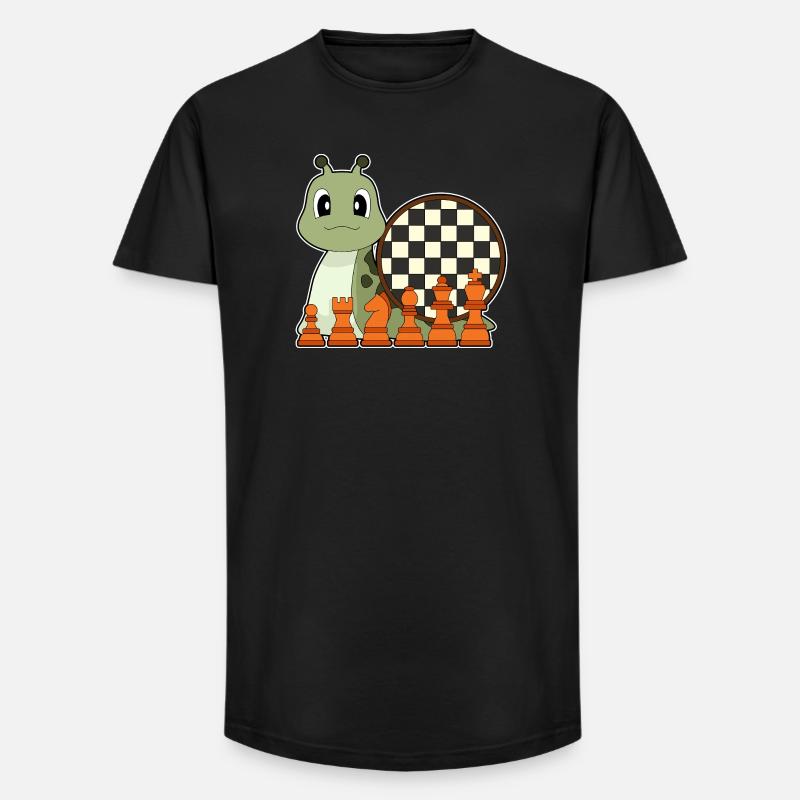 Snail Chessboard Chess Board Game - Long Fit Men's T-Shirt - black