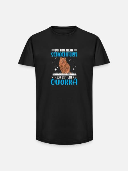 Quokka shy short-tailed kangaroo - Long Fit Men's T-Shirt - black