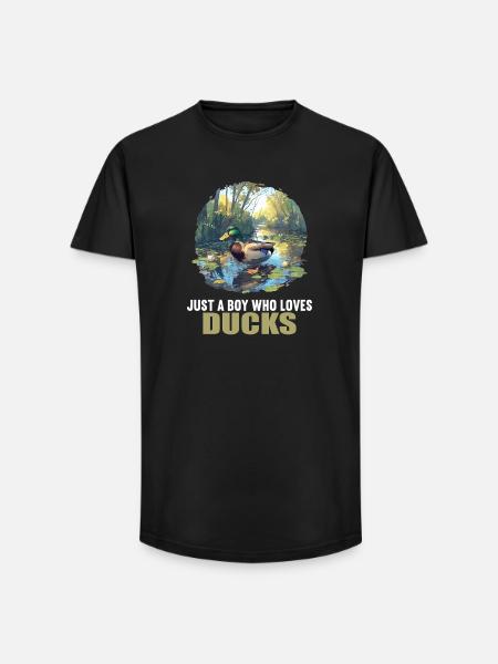 Canards Canard - T-shirt coupe longue homme - noir