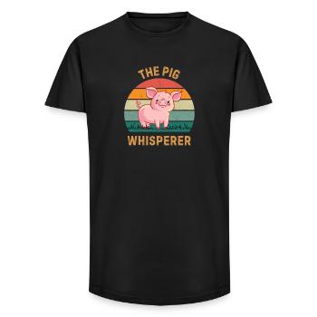 Pig whisperer - Long Fit Men's T-Shirt - black - Front - AI Model Male 185 light (185cm)