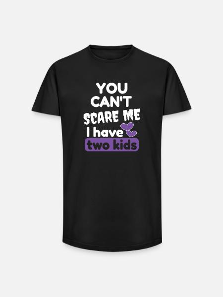 I have two kids - Long Fit Men's T-Shirt - black