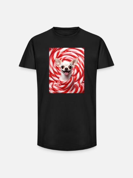 Chihuahua Candy Swirl - Long Fit Men's T-Shirt - black