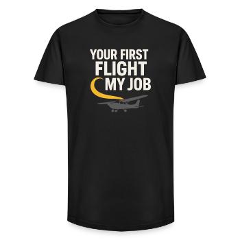 Flight Instructor Cfi Pilot Aviation Instructor - Long Fit Men's T-Shirt - black - Front - AI Model Male 185 light (185cm)