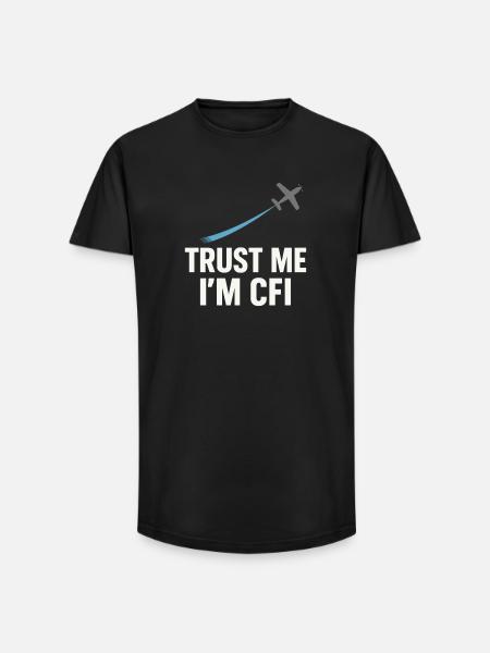 Fluglehrer Cfi Pilot Luftfahrtlehrer - Long Fit Männer T-Shirt - Schwarz