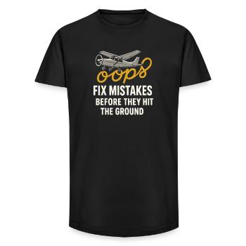 Flight Instructor Cfi Pilot Aviation Instructor - Long Fit Men's T-Shirt - black - Front - AI Model Male 185 light (185cm)