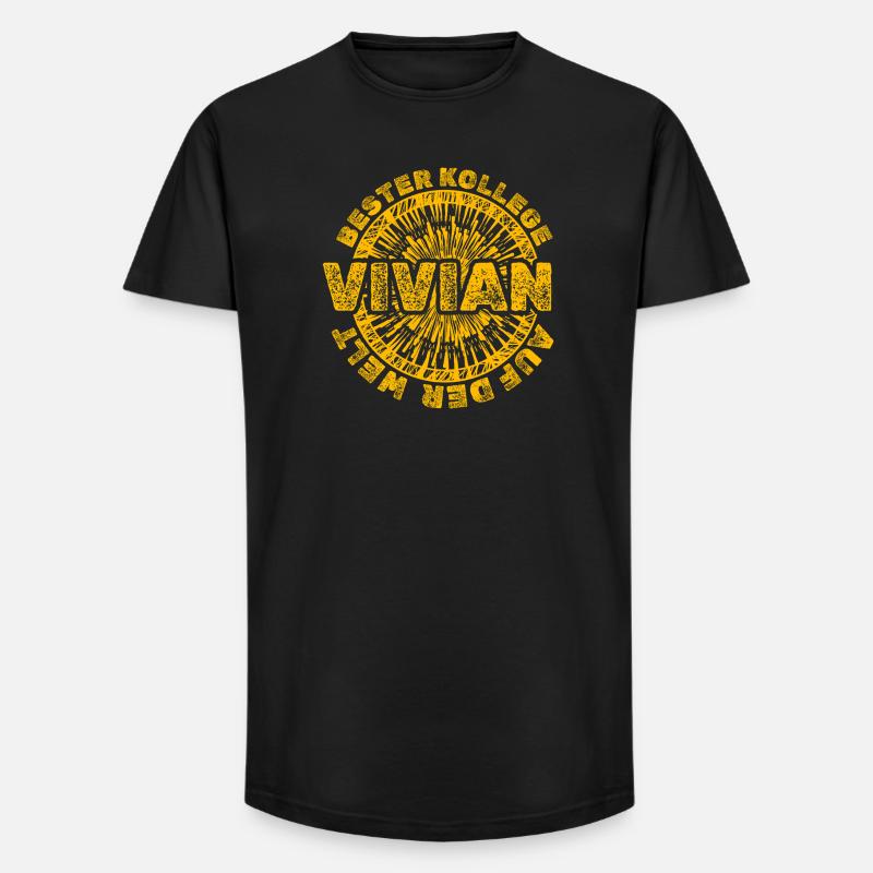 Vivian als Arbeit - Long Fit Männer T-Shirt - Schwarz
