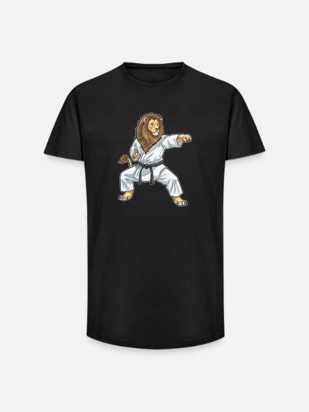 Lion Karate Martial Arts - Long Fit Men's T-Shirt - black