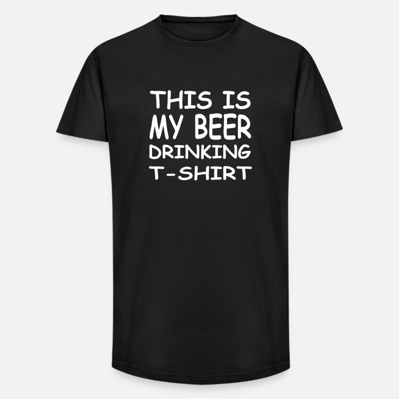 Bier - Long Fit Männer T-Shirt - Schwarz