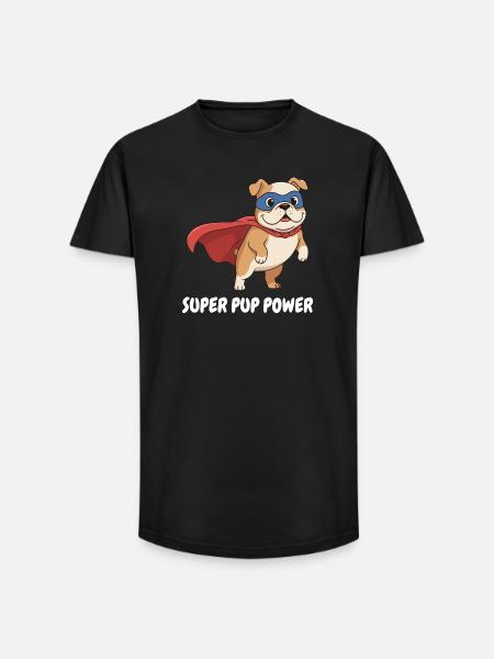Superhero Dog Cape - Long Fit Men's T-Shirt - black