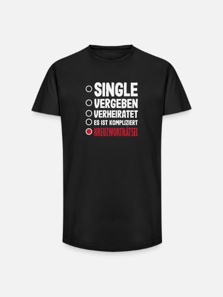 Mots croisés Humour - T-shirt coupe longue homme - noir