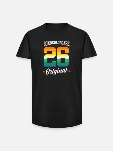 26 Anniversaire - T-shirt coupe longue homme - noir