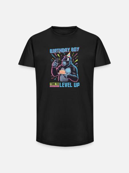Birthday Gamer VR - Long Fit Men's T-Shirt - black