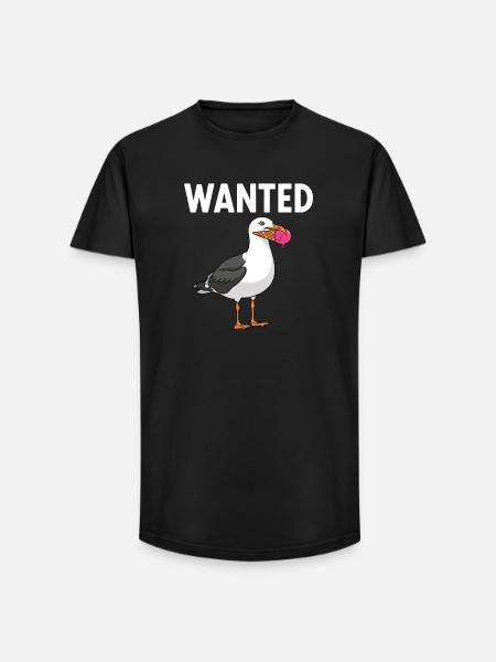 Gesucht Möwe Eiscreme Abenteuer - Long Fit Men's T-Shirt - black