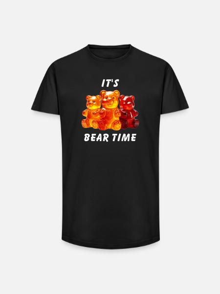 GUMMY BEARS IT'S BEAR TIME - Long Fit Men's T-Shirt - black