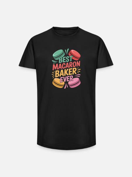 Macaron French Desserts - Long Fit Men's T-Shirt - black