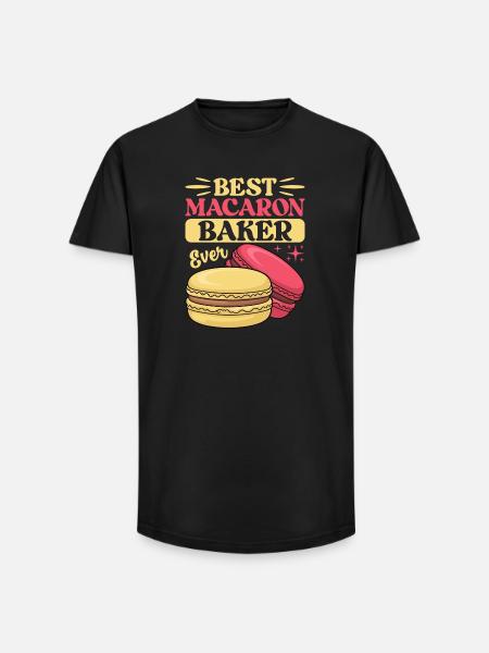 Macaron French Desserts - Long Fit Men's T-Shirt - black