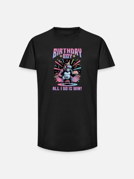 Birthday Gamer VR - Long Fit Men's T-Shirt - black