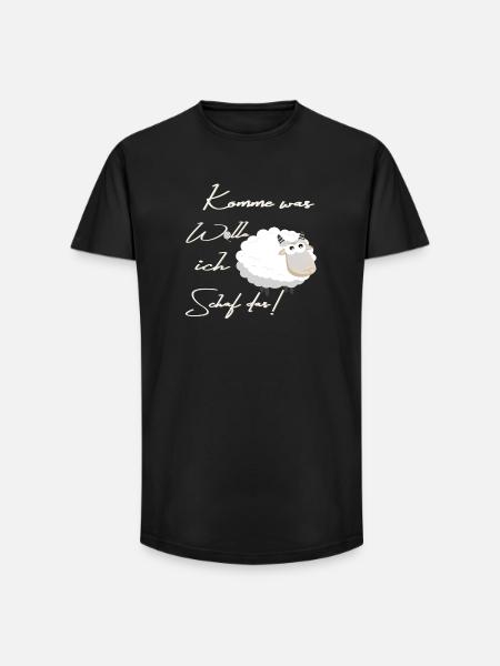 Kuscheliges Schaf Cartoon Spruch - Long Fit Männer T-Shirt - Schwarz