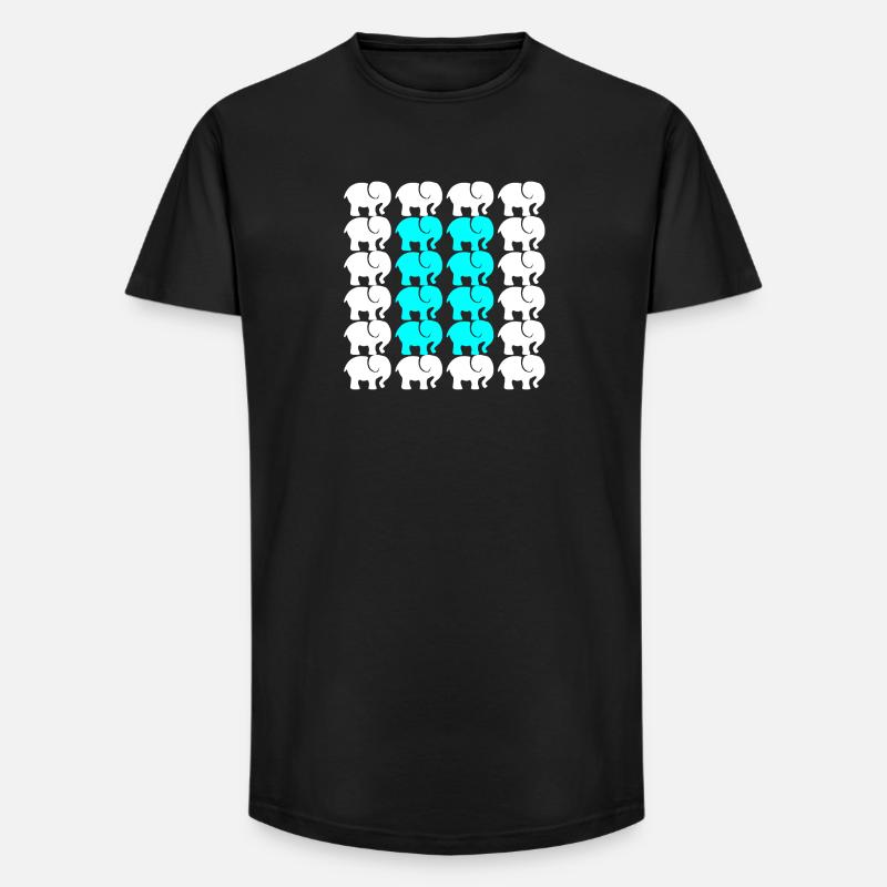 ELEFANT - Long Fit Männer T-Shirt - Schwarz