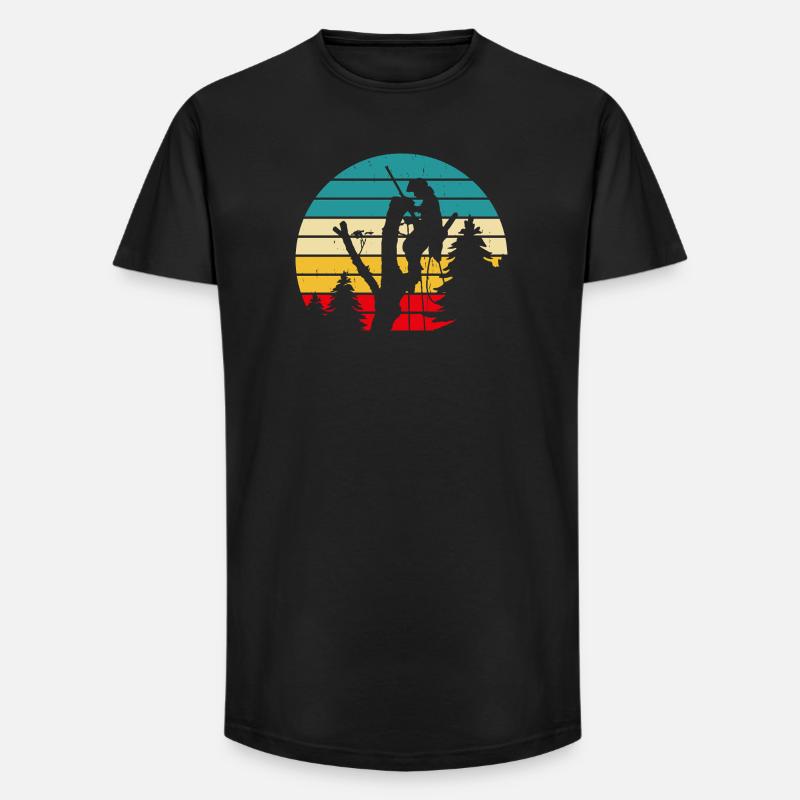 Lustiges Holzarbeiter Waldarbeiter Geschenk - Long Fit Männer T-Shirt - Schwarz