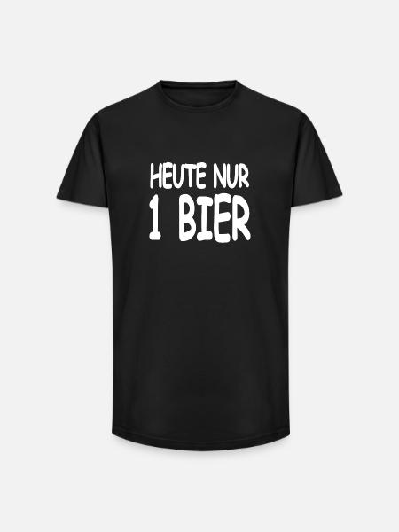 Bier - Long Fit Männer T-Shirt - Schwarz