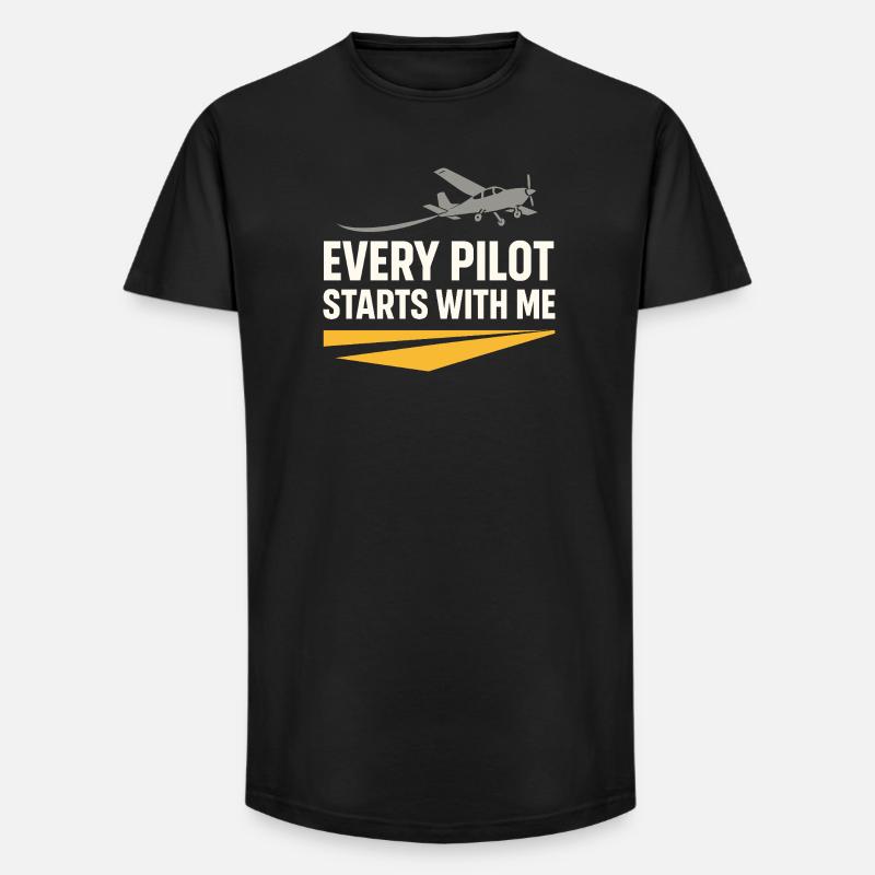 Fluglehrer Cfi Pilot Luftfahrtlehrer - Long Fit Männer T-Shirt - Schwarz