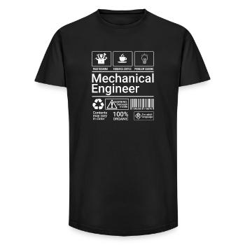 Maschinenbauingenieur Beschreibung Sarcastic Geek - Long Fit Männer T-Shirt - Schwarz - Vorne - AI Model Male 185 light (185cm)