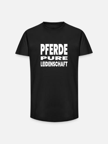 Chevaux - T-shirt coupe longue homme - noir