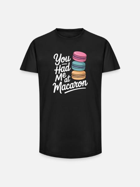 Macaron French Desserts - Long Fit Men's T-Shirt - black