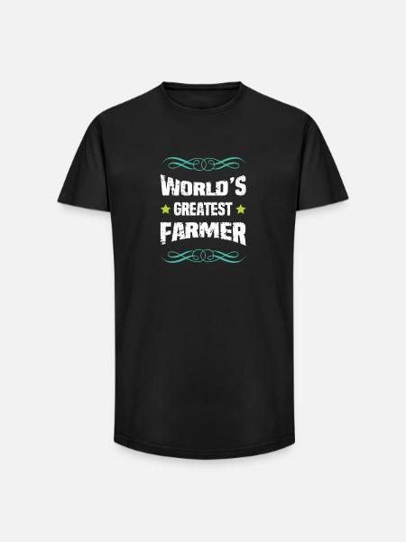 Weltbester Farmer – Shirt - Long Fit Männer T-Shirt - Schwarz