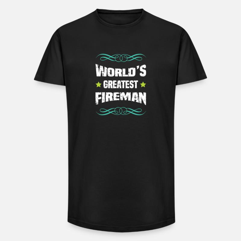 Weltbester Feuerwehrmann - Long Fit Männer T-Shirt - Schwarz