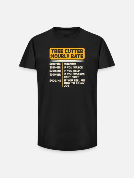 Baumpfleger Holzarbeiter Waldarbeiter Geschenk - Long Fit Männer T-Shirt - Schwarz