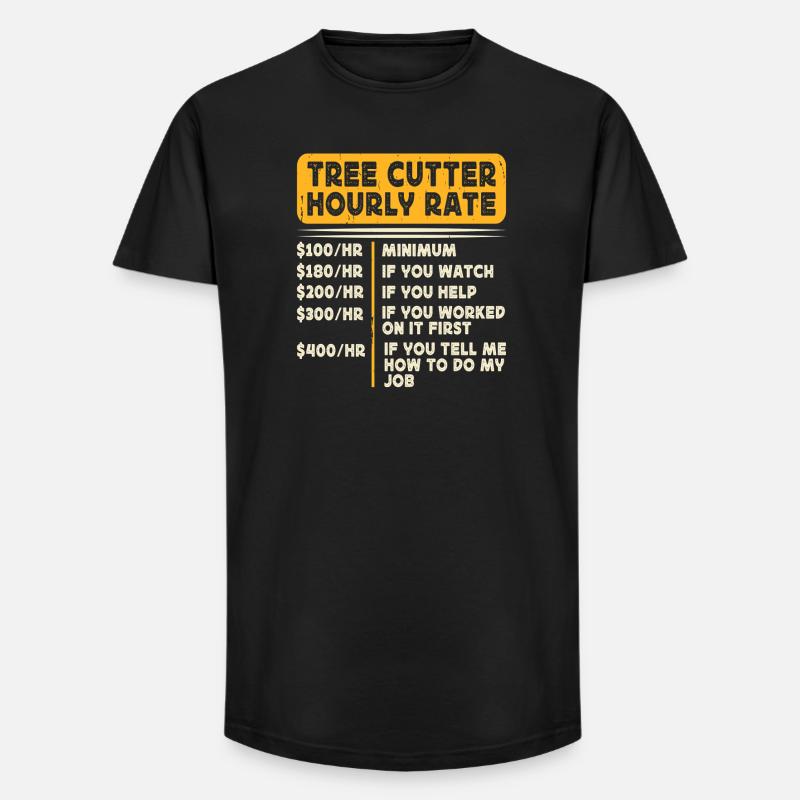 Baumpfleger Holzarbeiter Waldarbeiter Geschenk - Long Fit Männer T-Shirt - Schwarz