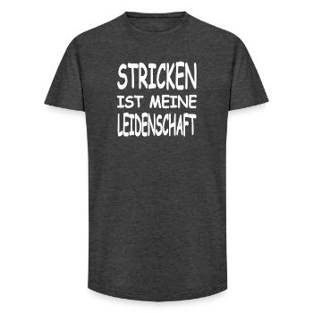 Stricken - Long Fit Männer T-Shirt - Anthrazit - Vorne - AI Model Male 185 light (185cm)