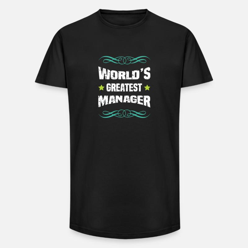 Weltbester Manager - Long Fit Männer T-Shirt - Schwarz