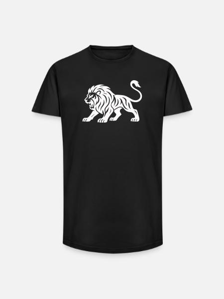 Silhouette de tigre - T-shirt coupe longue homme - noir