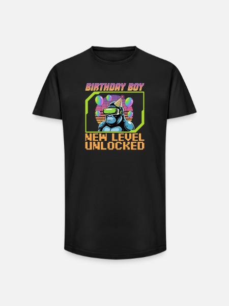 Birthday Gamer VR - Long Fit Men's T-Shirt - black