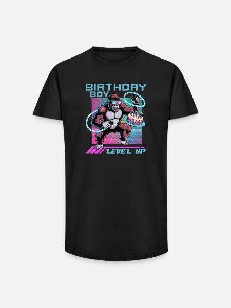 Birthday Gamer VR - Long Fit Men's T-Shirt - black