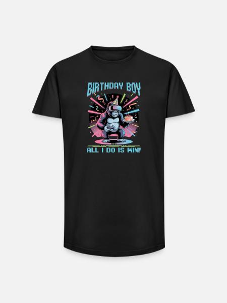 Anniversaire Gamer VR - T-shirt coupe longue homme - noir