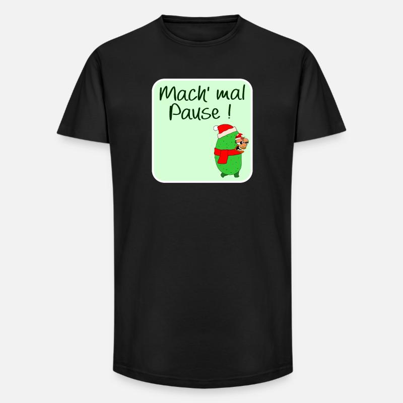 WEIHNACHTSPAUSE GEWÜRZGURKE WEIHNACHTSMANN - Long Fit Männer T-Shirt - Schwarz